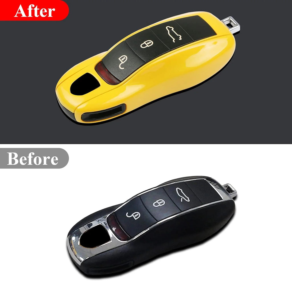 Yellow Painted 3 Pcs Smart Key Fob Shell W222894