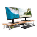 Solid Bamboo Dual Monitor Stand O10720
