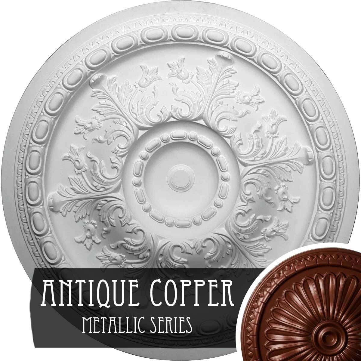 38 3/8x22OD x 2 7/8x22P Ceiling Medallion (Ultra Pure White) D605