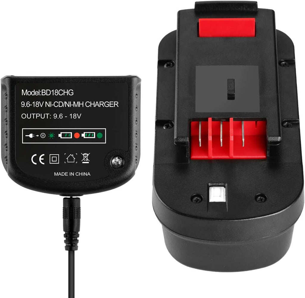 3500mAh HPB18 Replacement for Black and Decker 18 Volt Battery Ni-CD Pack of 2 H66968