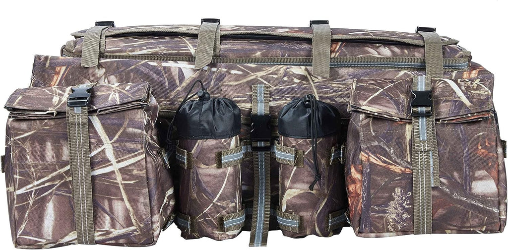 Black 600D Waterproof ATV Cargo Bag with Bungee Tie-Down Storage T4778
