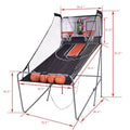 Indoor Basketball Arcade Game Double Electronic Hoops 2 Player with 4 Balls U1948