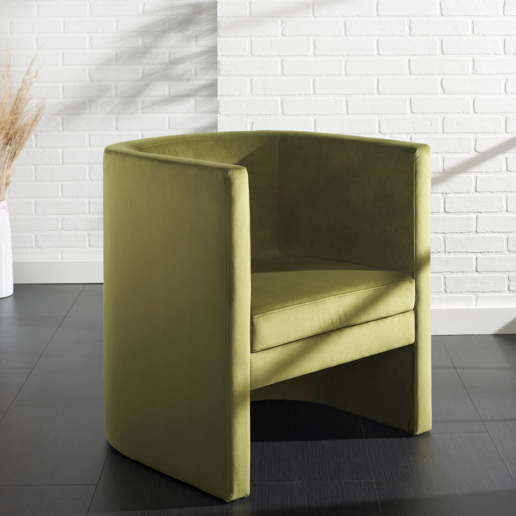 Oliver Green Velvet Accent Chairs C6067