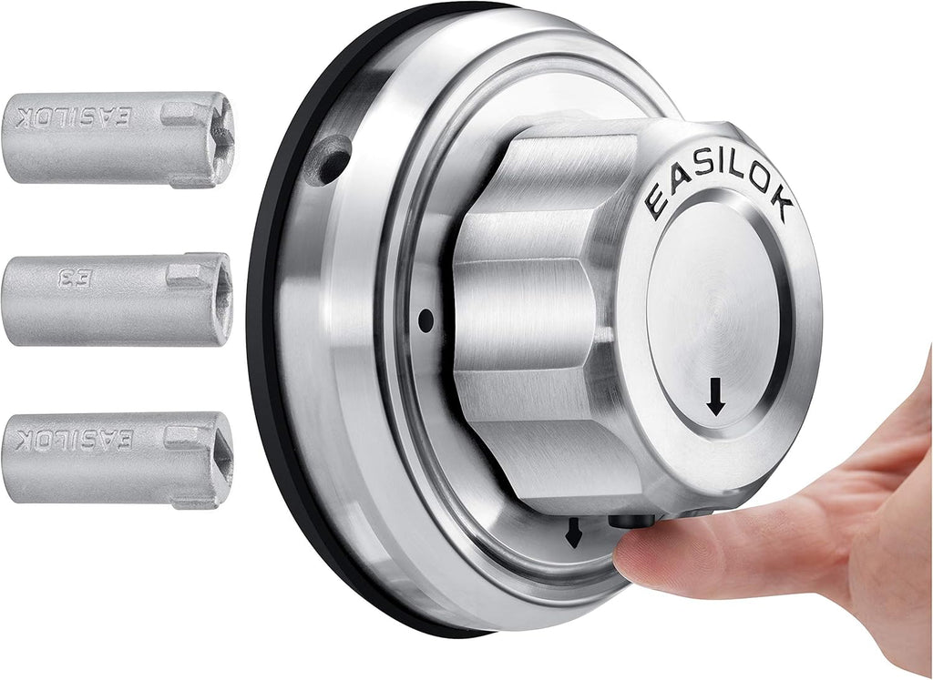 Keyless Twist to Lock Deadbolt Lock, 304 Stainless Steel Casting Front Door Lock, Single Cylinder Deadbolt and Door Knob, Pack of 2 V5902