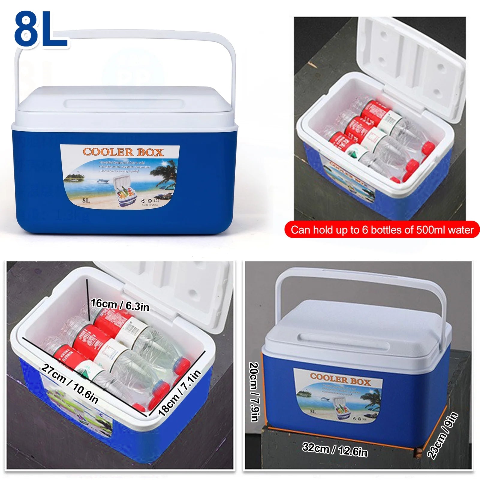 Portable Picnic Cooler Box 8L/13L/26L S60126