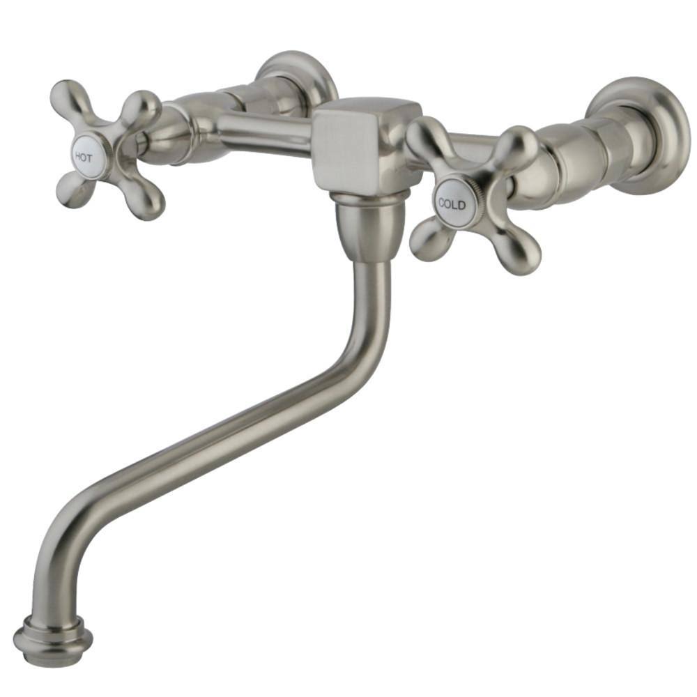 Polished Chrome Wall Mount Bathroom Faucet O392575