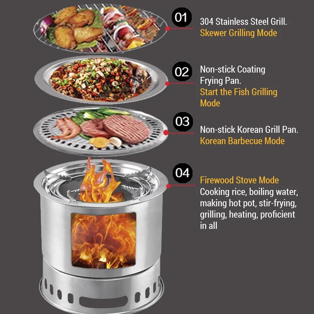 4 In 1 Camping Stove E679