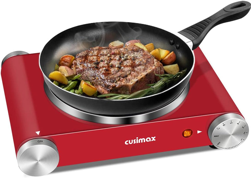 Electric Burner Hot Plate with Adjustable Temperature Control, Stainless Steel K214