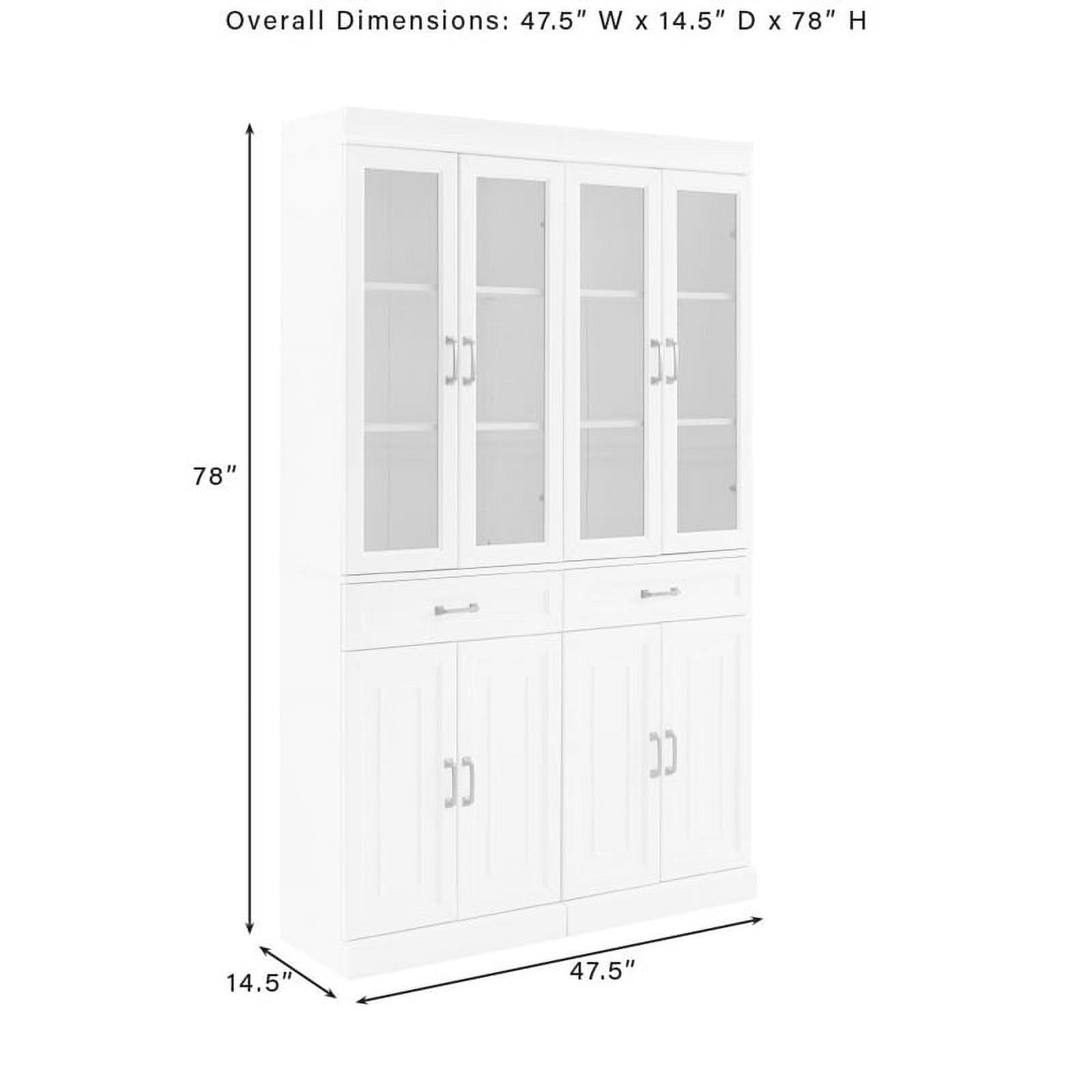 Coffee Wood Kitchen Storage Pantry Set of 2 P139