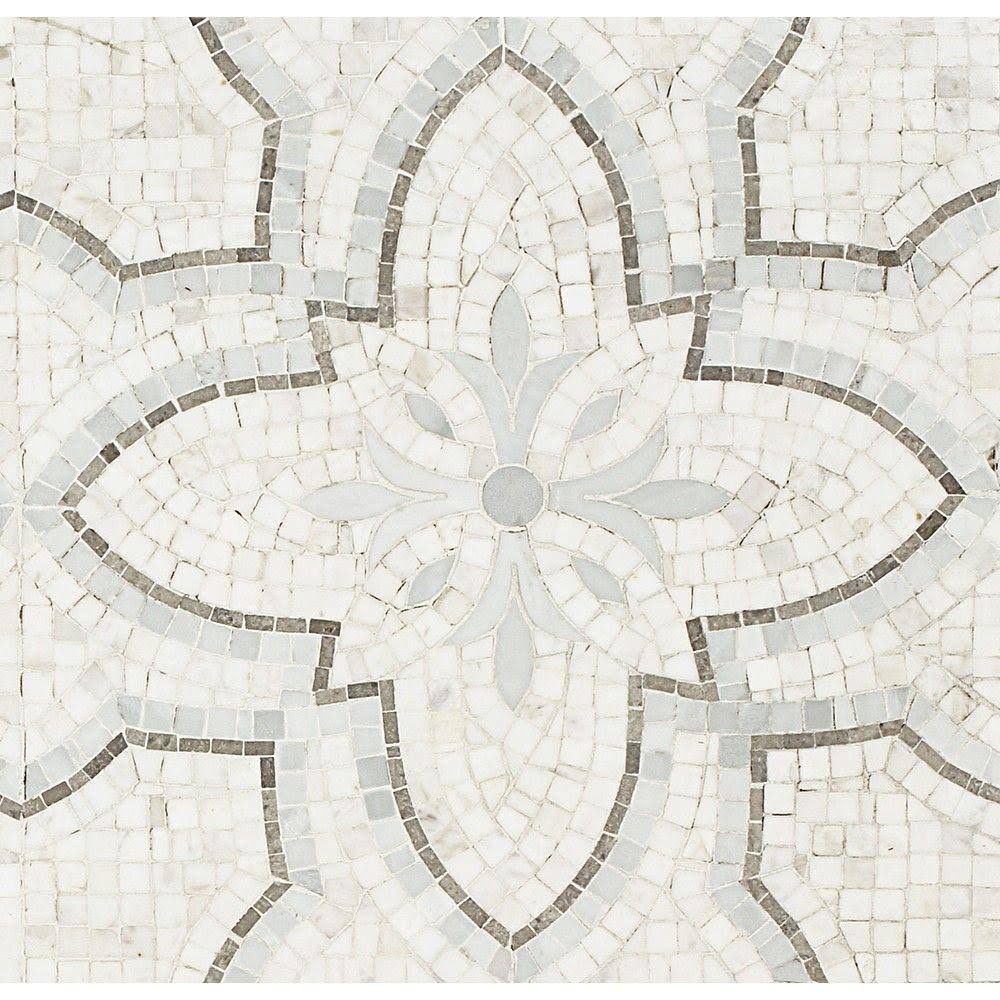 White/Gray Marble Mosaic Tile W479770