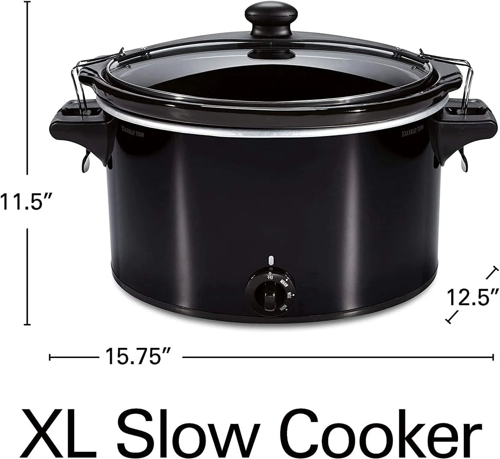 Black 10-Quart Slow Cooker with Lid Lock C836