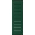 15 in. x 52 in. Real Wood Louvered Shutters Pair T81132