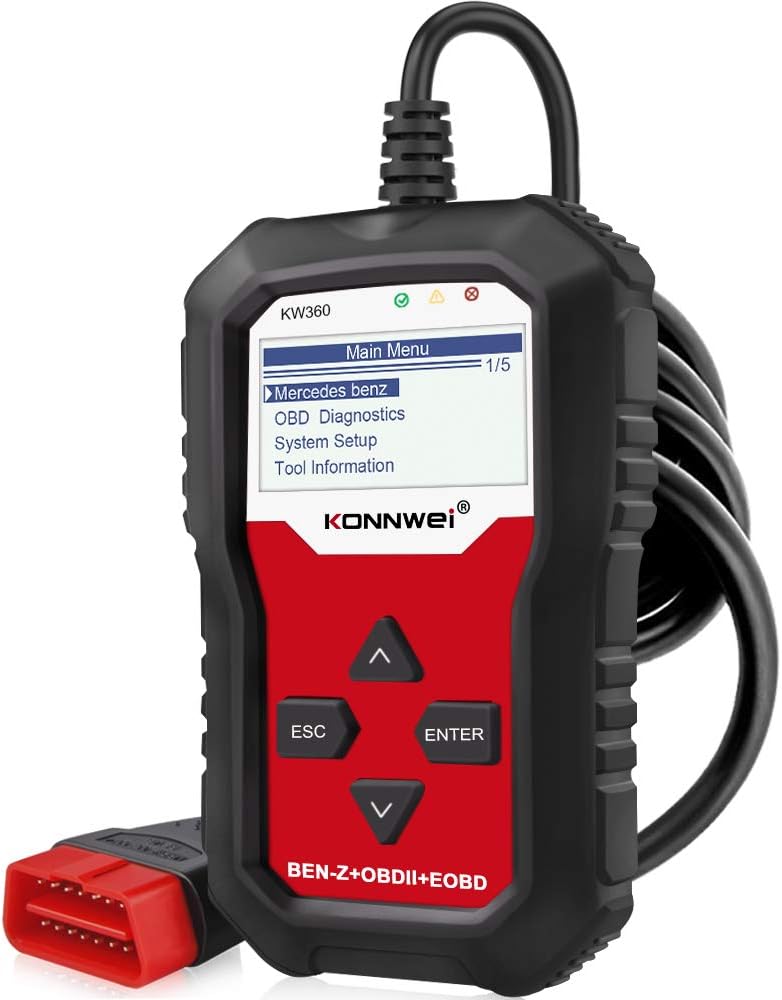 OBD2 Diagnostic Scanner for Mercedes Benz Code Reader Automotive Check Engine Light EPB ABS SRS OBDII Scan Tool Pack of 2 W466095
