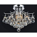 4 Light Flush Mount with Chrome Finish W68146