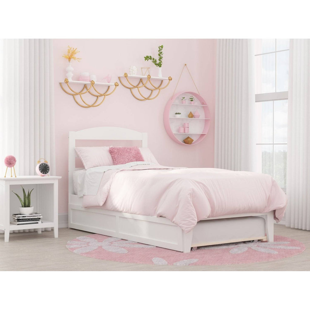Grey Twin Bed with Twin Trundle I40828
