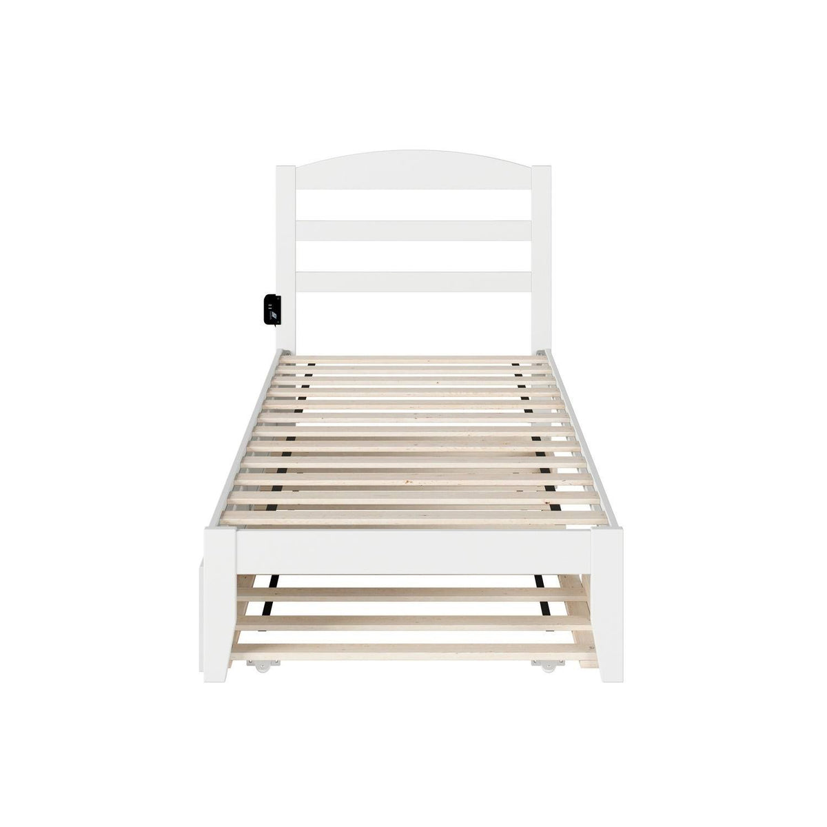 Grey Twin Bed with Twin Trundle I40828