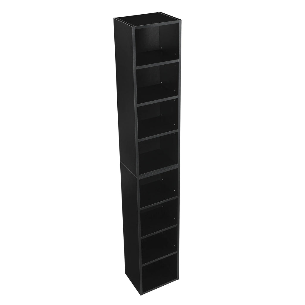 8-Tier Media Tower Rack with Adjustable Shelves A840