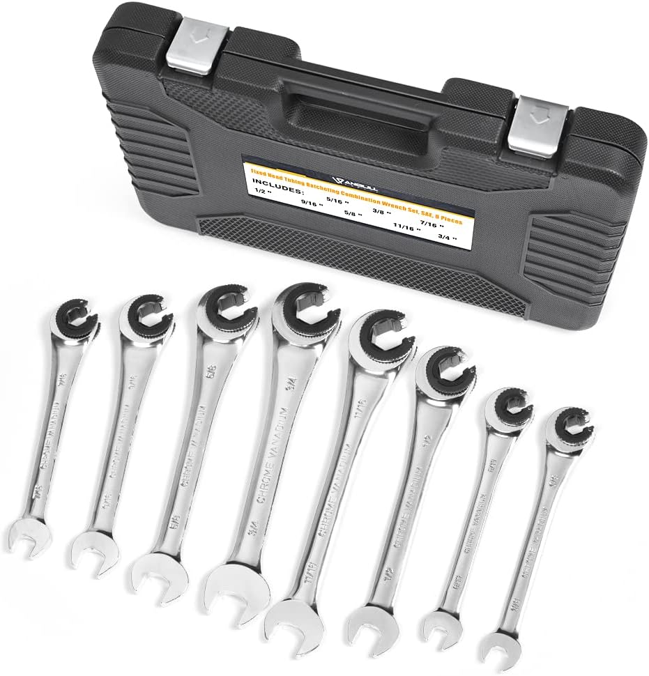 Combination Ratcheting Wrench Set SAE 6PCS Chrome Vanadium Steel E47878