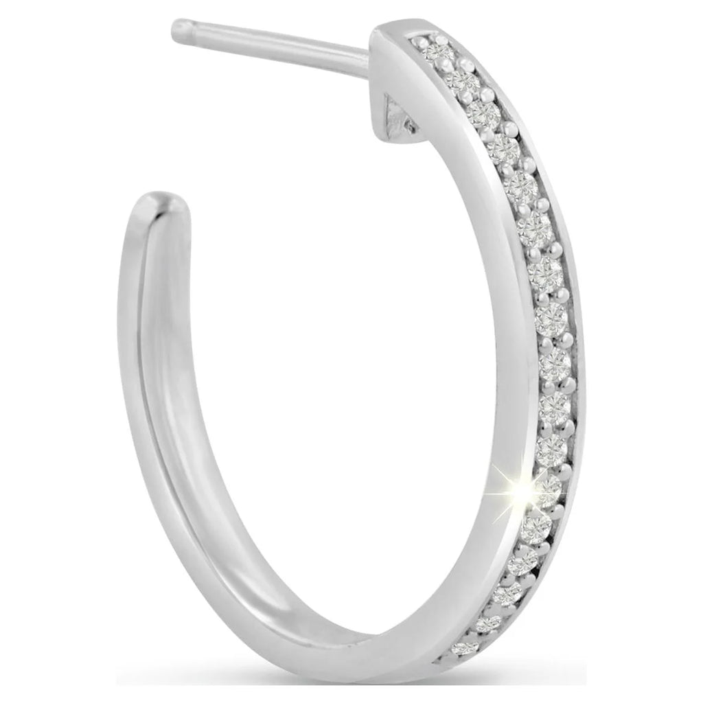 1/4 Carat Diamond Hoop Earrings 19 mm x 19 mm P5635