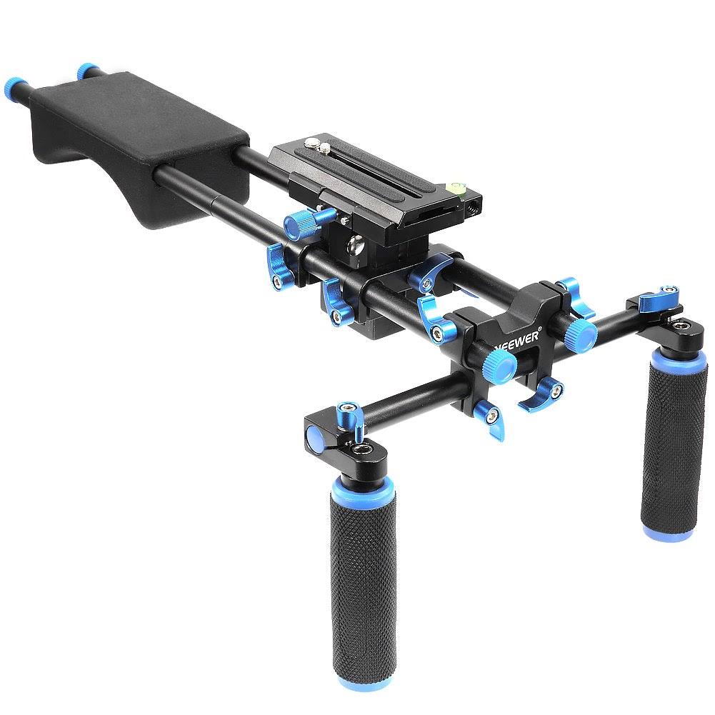 Portable Filmmaker System with Camera Mount Slider and Soft Rubber Shoulder B1776