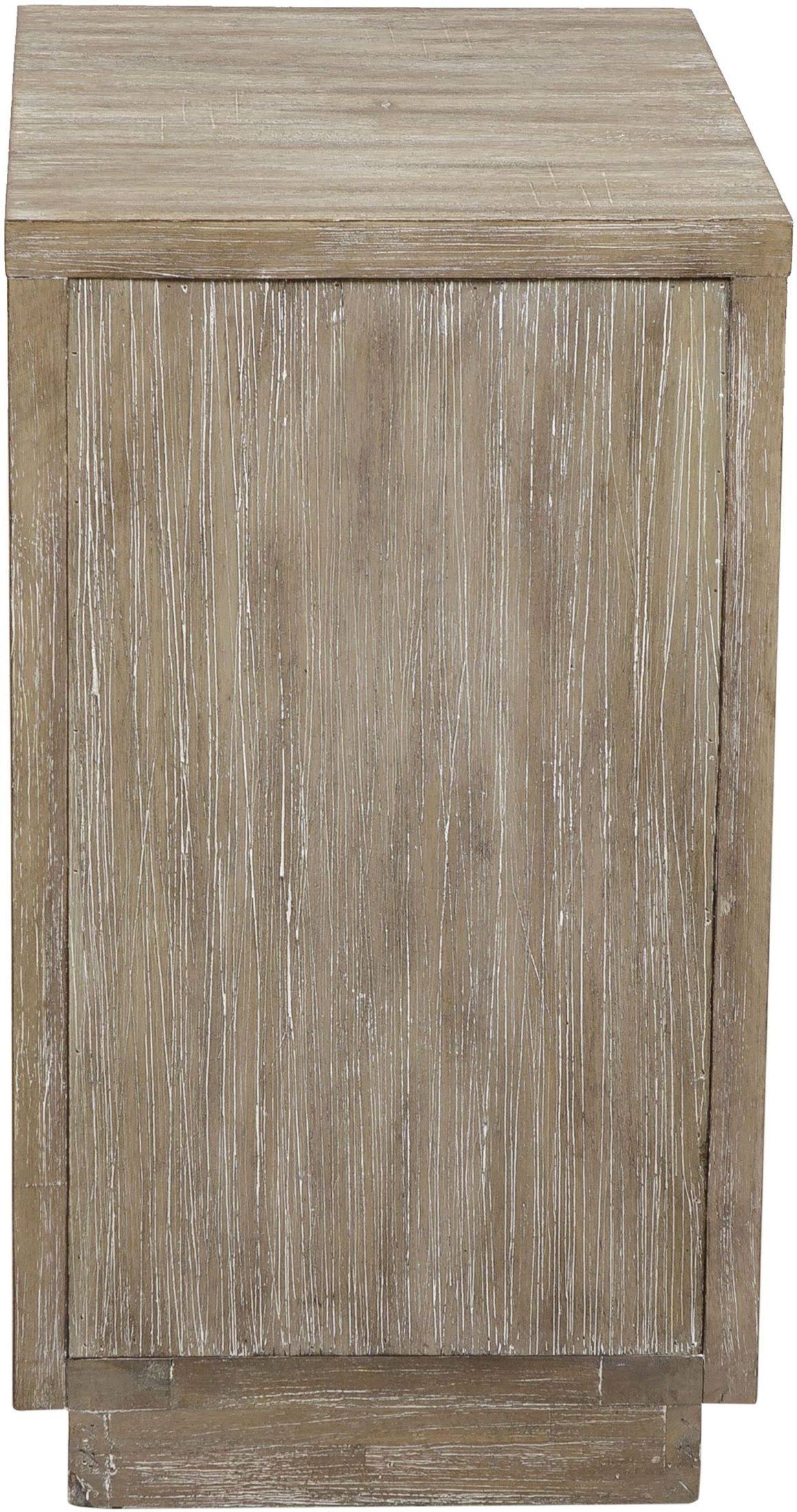 Acacia Wood Three Drawer Side Table Q69606