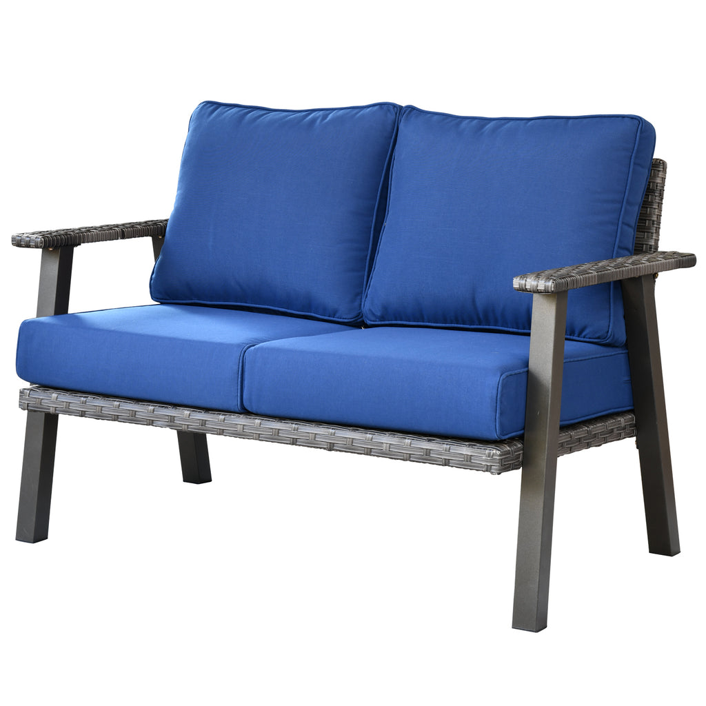 Wicker Loveseat Sofas with Cushions R1603