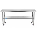 24 x 60 Stainless Steel Work Table with Casters T430823
