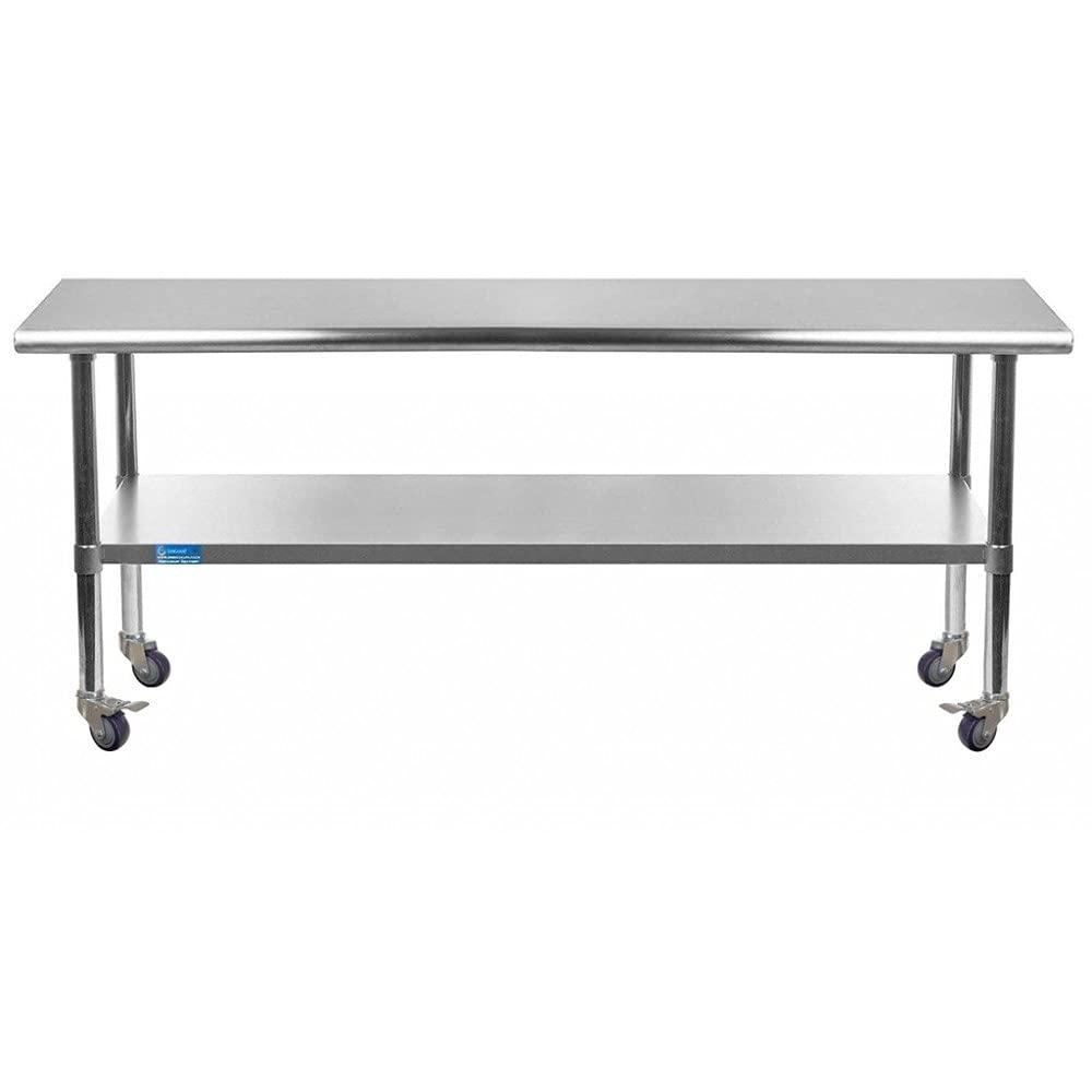24 x 60 Stainless Steel Work Table with Casters T430823
