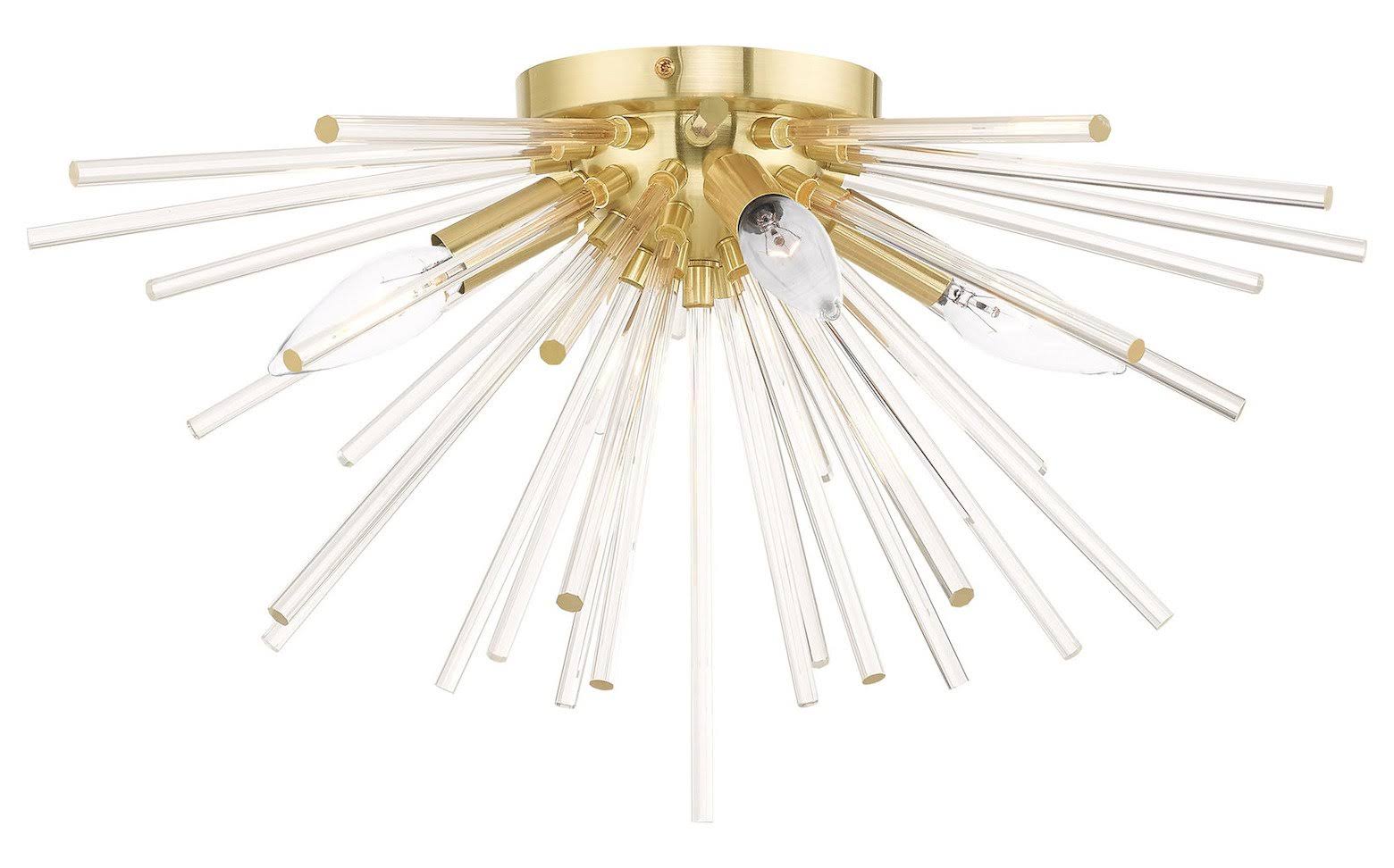 4 Light Satin Brass Ceiling Mount G720