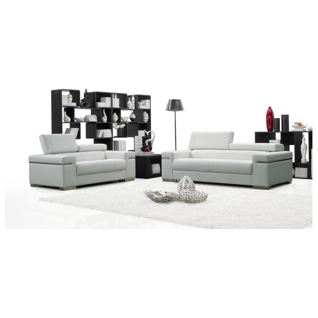 White Leather Sofa L557424