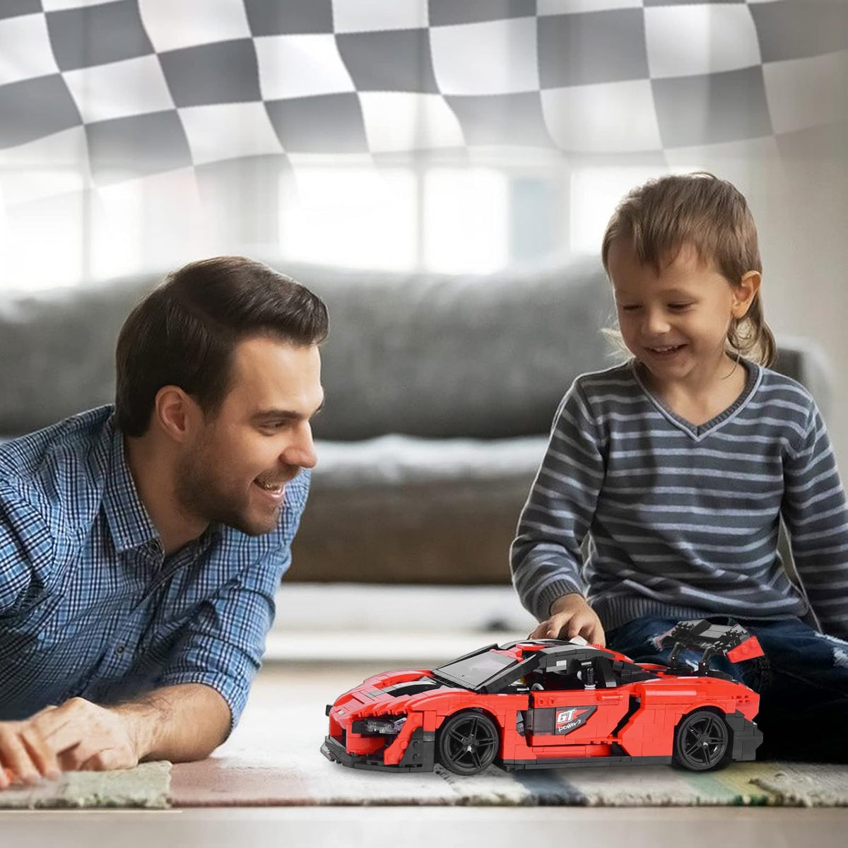 1:12 Scale Building Toys Car Building Kits (1182 Pieces) Pack of 2 K7087