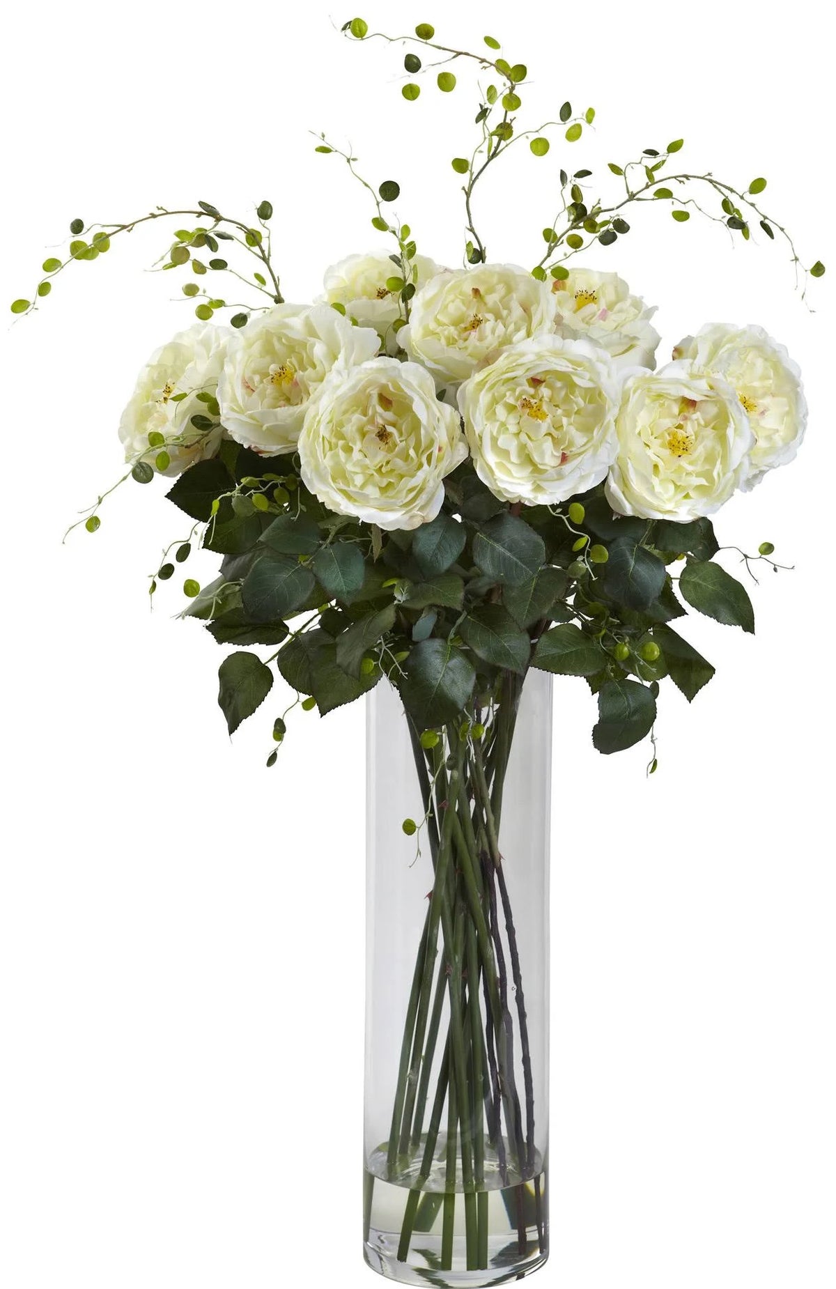 White Willow Rose Arrangement Q667