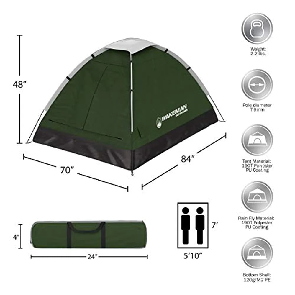 2-Person Dome Tent, Green A945003
