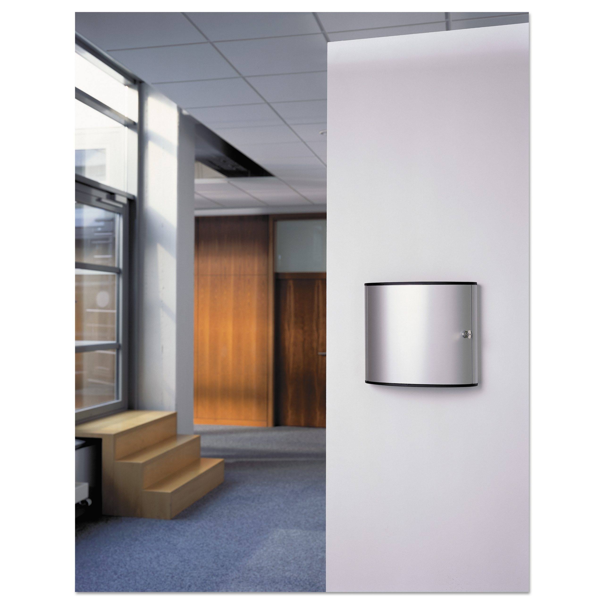 Locking Key Cabinet, 54-Key, Brushed Aluminum, Silver G621