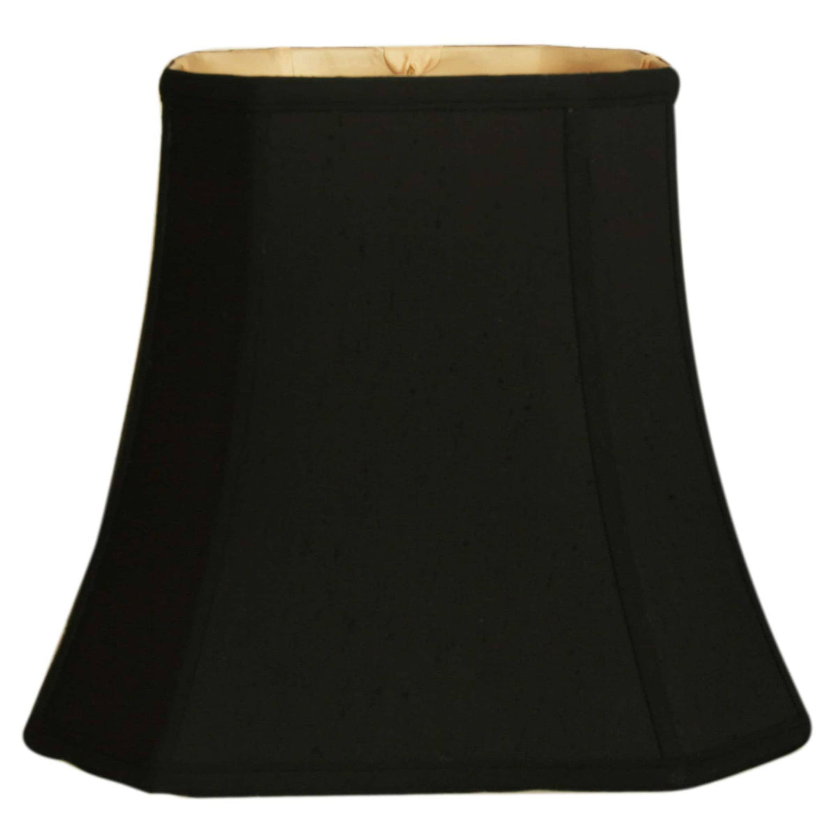 16x22 Square Cut Corner Lamp Shade Black with Gold Lining R941