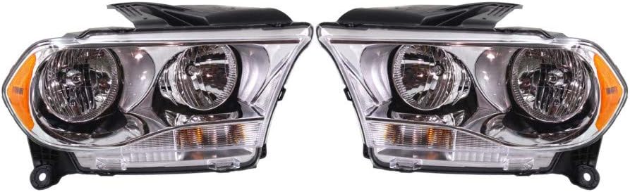 Dodge Durango Headlight 2011 2012 2013 Passenger Side with Bulbs F13182