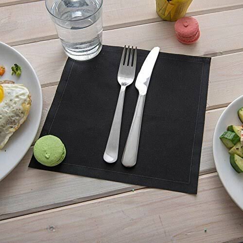 Black Organic Cotton Napkin 9 Inches 500 Count Box B1234