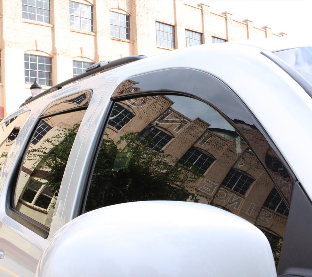 Low Profile Dark Smoke Side Window Deflector, 4-Piece Set O9520