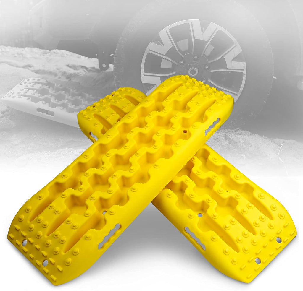 Olive Pack of 2 Recovery Traction Tracks for 4X4 Offroad Tire Ladder H54446