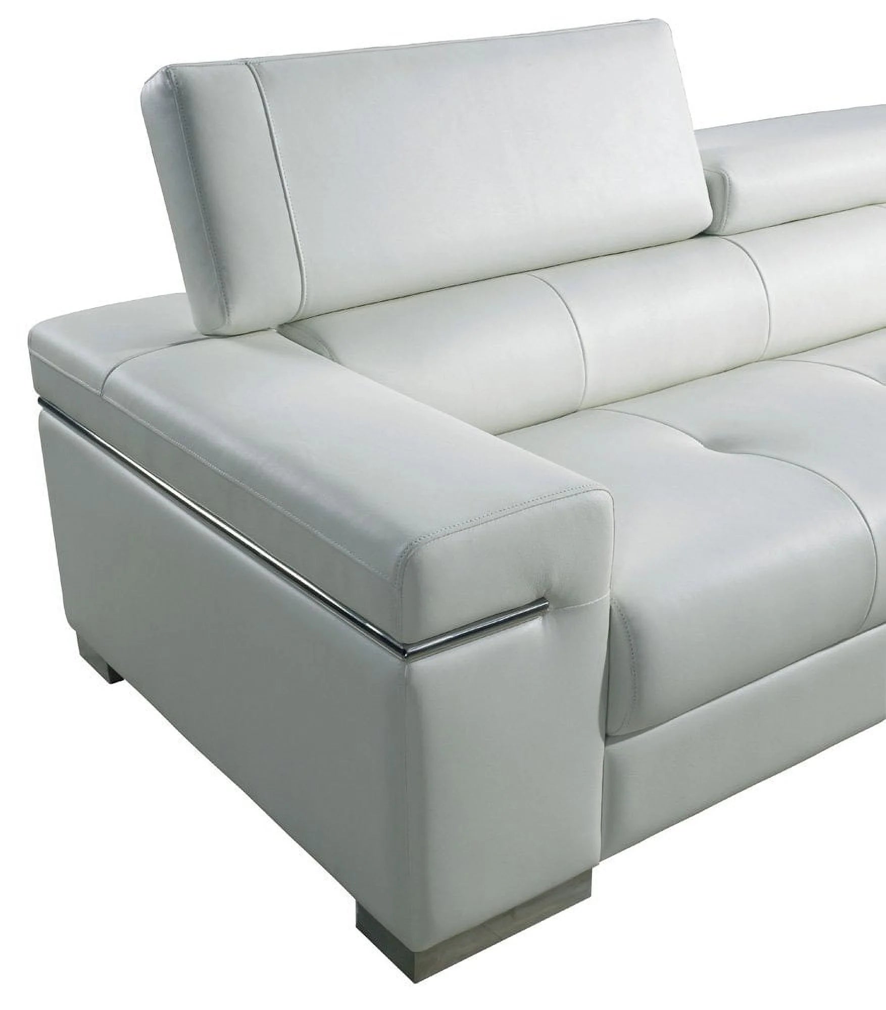 White Leather Sofa L557424