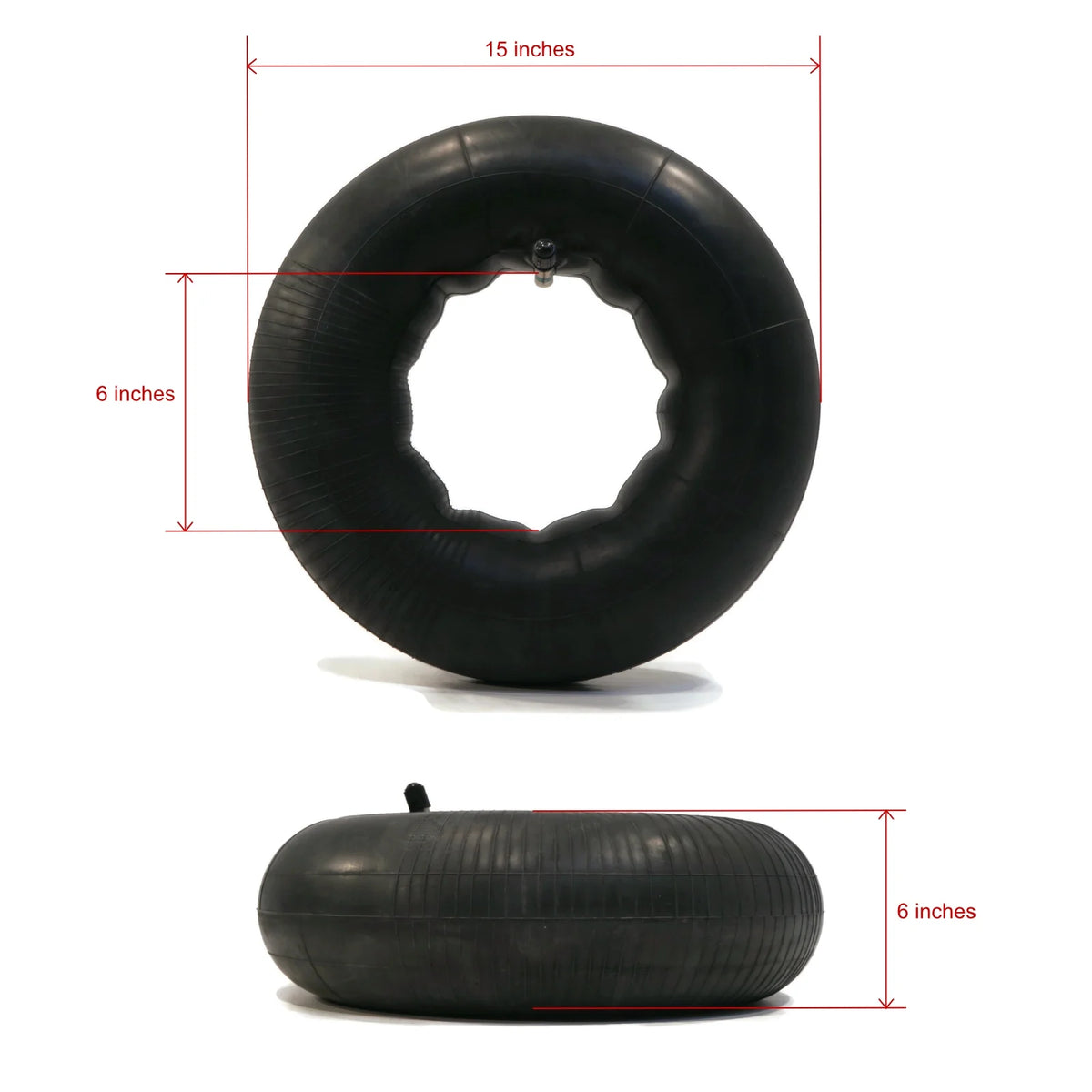 2 Tire Inner Tubes 15x6x6 TR13 Straight Valve Stem X496602