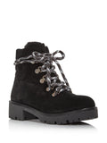 Black Lug Sole Leather Lace-Up Booties N48379