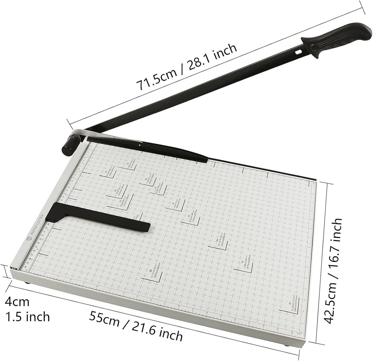 Guillotine Paper Cutter 21” Cutting Length with Safety Blade Lock X132766