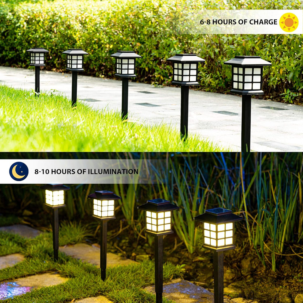 12 Pack Solar Path Lights Warm White W650752