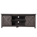 Grey Barn Wood TV Cabinet with Storage Shelves C134259