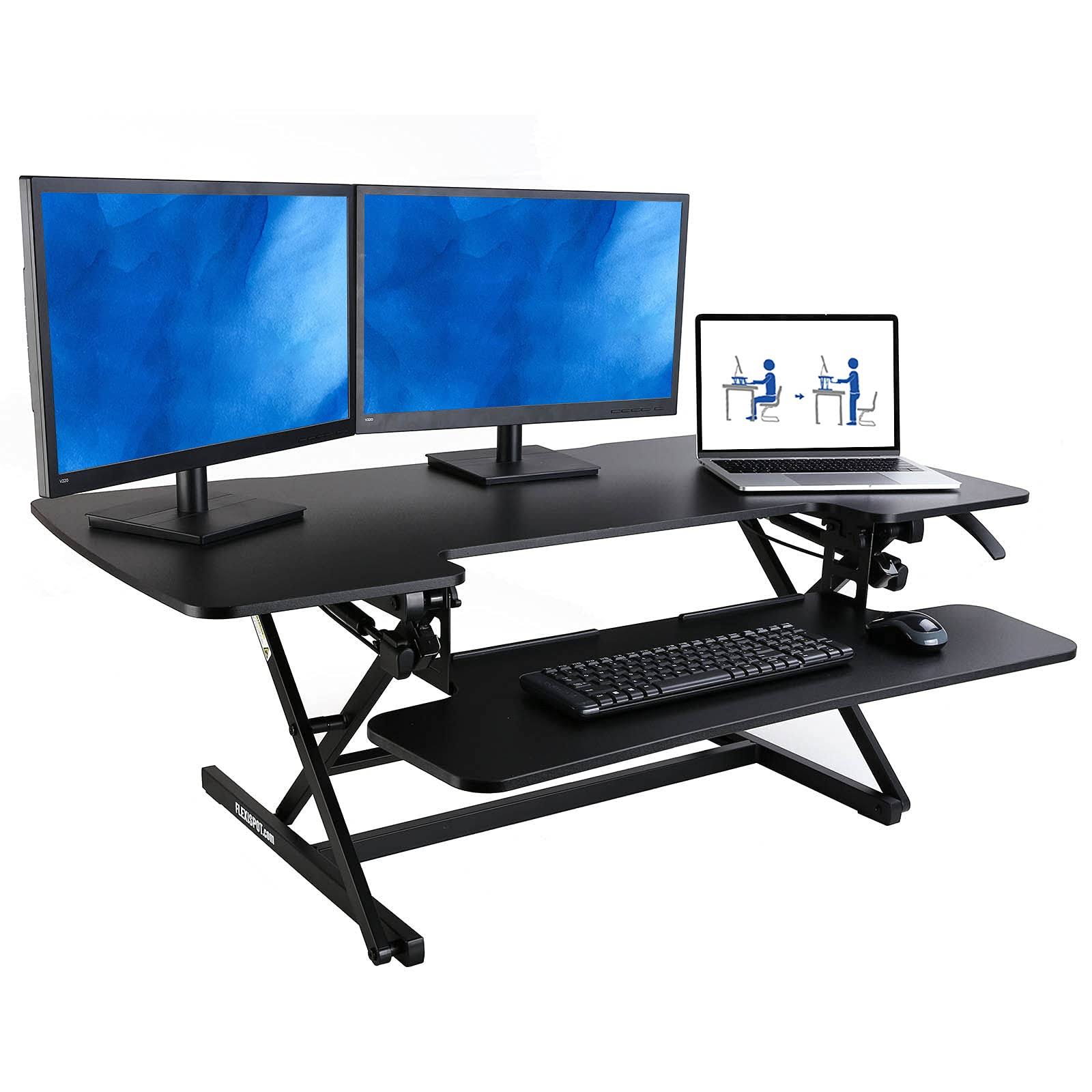 Standing Desk Converter with Height Adjustable Desk Riser U57278