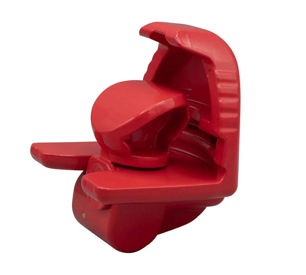 2 Pack Trailer Ball Hitch Lock with Keys, Heavy-Duty Steel Red Coupler Lock B586011