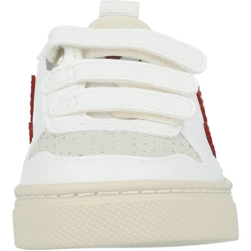 White / Red Velcro Kids Shoes J997046