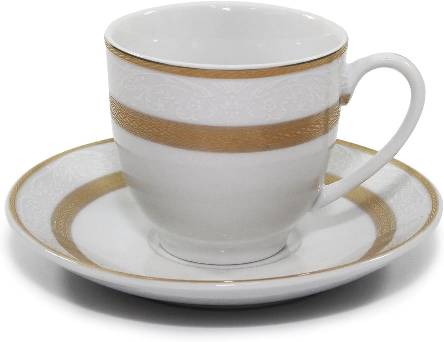 White 24K Plated Porcelain Dinnerware Set D3671