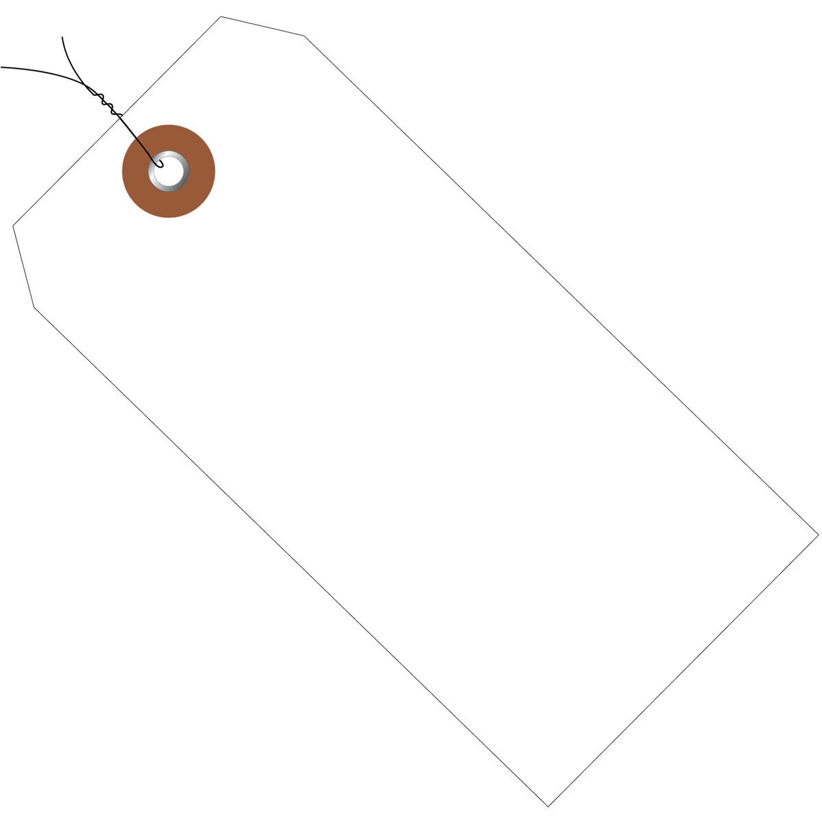 White Plastic Shipping Tags, 100/Case K728237
